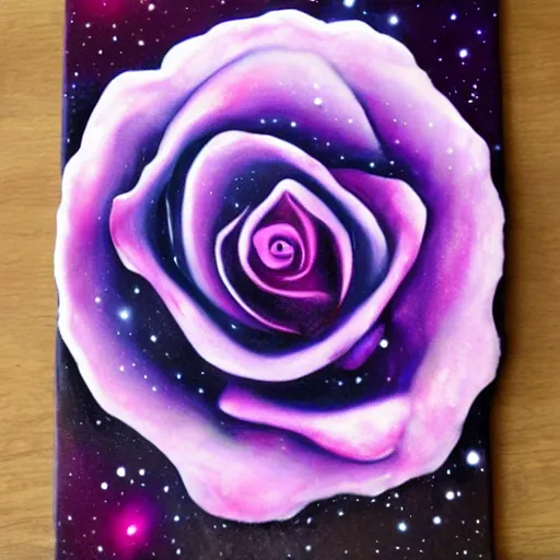 Image similar to rose made of nebula