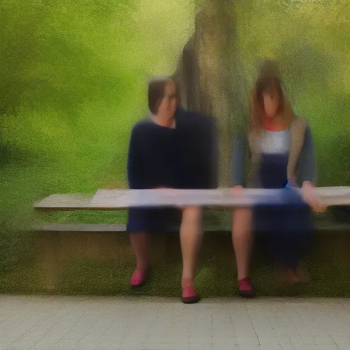 Image similar to a couple sitting on a park bench