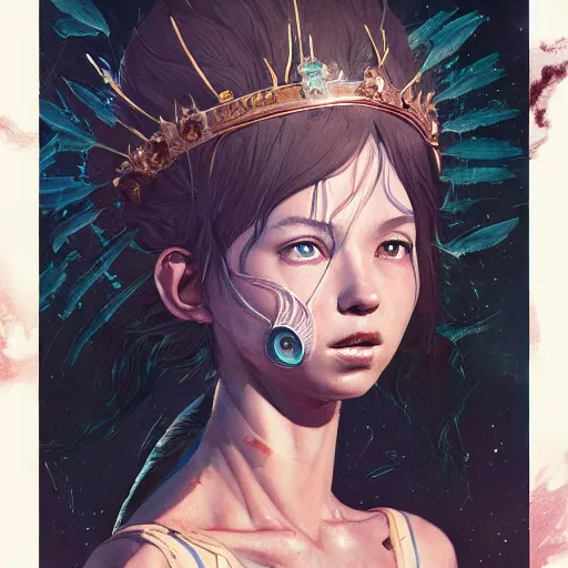 Image similar to alien water princess, detailed portrait, intricate complexity, by greg rutkowski, artgerm, ross tran, conrad roset, takato yomamoto, ilya kuvshinov. 4 k, beautiful, cinematic dramatic atmosphere, mcbess