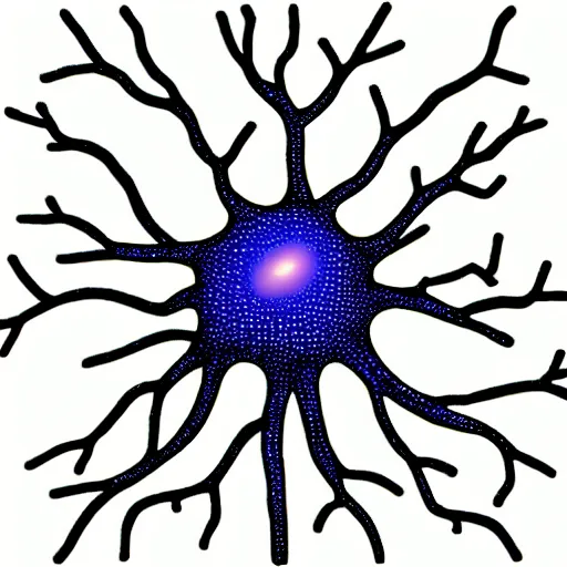 Image similar to neuron, science, scientific paper, scientific art, scientific