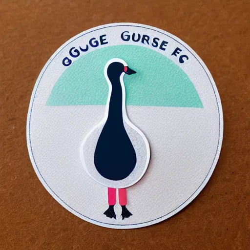 Prompt: cute goose sticker