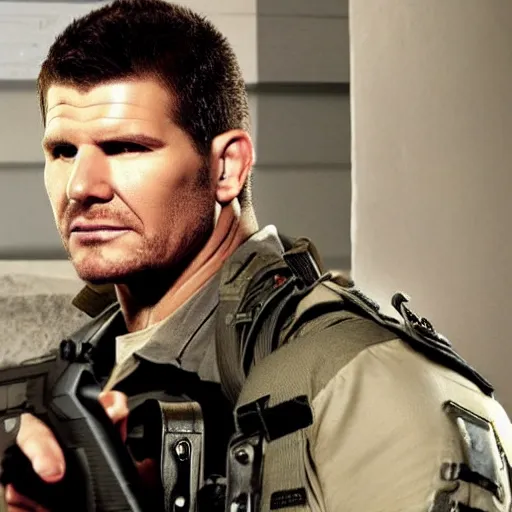 Image similar to david boreanaz as chris redfield