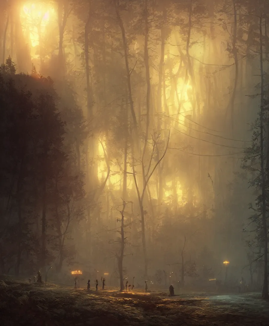 Prompt: Times Like These, illustrated by Simon Stålenhag and Gaston Bussiere, 35mm lens, beautiful volumetric lighting style atmosphere, intricate, ultra detailed, photorealistic, trending on artstation, 4k, 8k