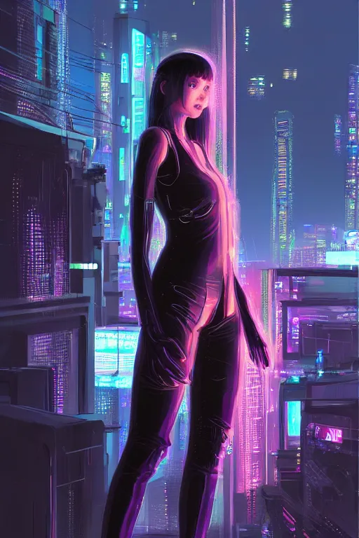 Prompt: portrait futuristic hi-energy cyberpunk young Guardian female, in futuristic heavily raindrop tokyo rooftop cyberpunk night, ssci-fi, fantasy, intricate, very very beautiful, elegant, neon light, highly detailed, digital painting, concept art, human anatomy, soft light, hdri, smooth, sharp focus, illustration, art by tian zi and craig mullins and WLOP and alphonse mucha