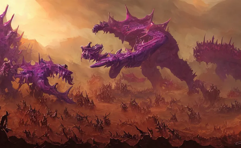 Prompt: A painting of the Zerg trending on artstation in the style of Greg Rutkowsky