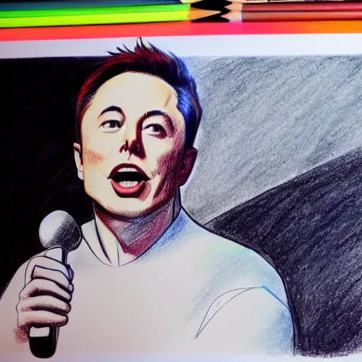 Image similar to Drawing of Elon Musk, Anime protagonist