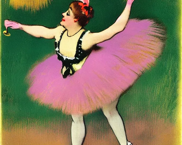 Image similar to vintage, melchizedek champagne bottle. cancan girl dancing, french, realistic, cheerful, 1 9 0 2, art by degas