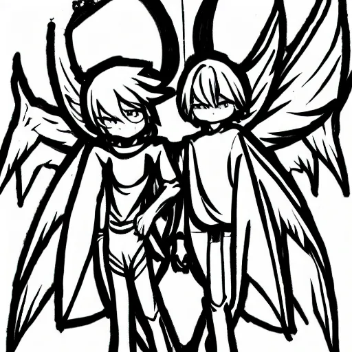 angel anime boy drawing