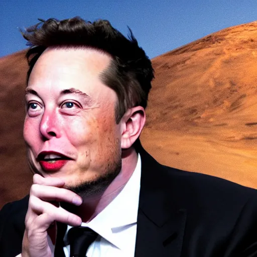 Image similar to Elon musk on the Mars Dollar bill