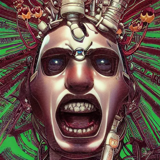 Image similar to portrait closeup of crazy marshmello singer, symmetrical, by yoichi hatakenaka, masamune shirow, josan gonzales and dan mumford, ayami kojima, takato yamamoto, barclay shaw, karol bak, yukito kishiro