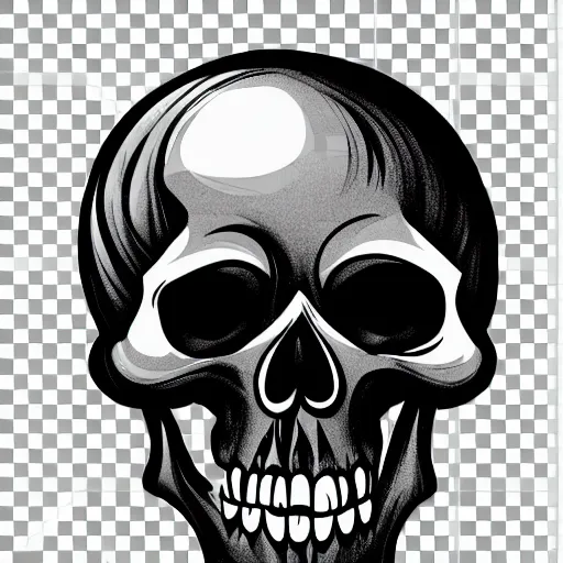 Image similar to bored skull. no background, png