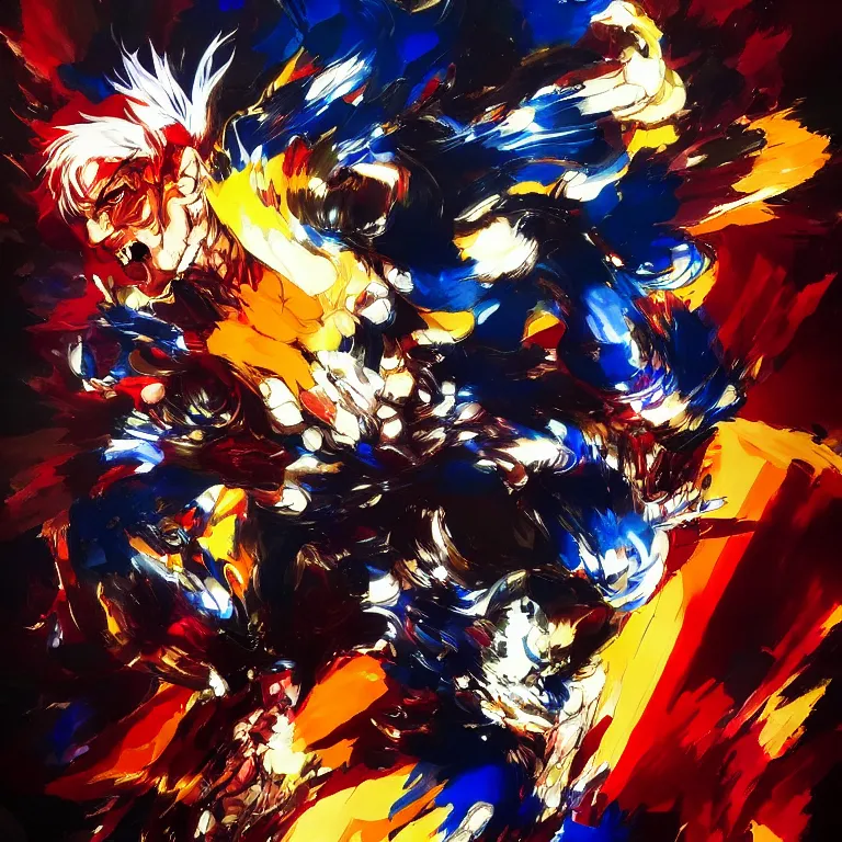 cosmic garou, beautiful collaborative painting by greg