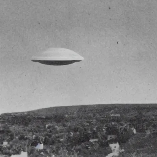 Image similar to old photo of a ufo in the distance