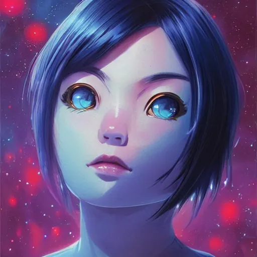 Image similar to A space realistic cat with big and cute eyes, || VERY ANIME, fine-face, realistic shaded perfect face, fine details. Anime. realistic shaded lighting poster by Ilya Kuvshinov katsuhiro otomo ghost-in-the-shell, magali villeneuve, artgerm, Jeremy Lipkin and Michael Garmash, Rob Rey and Kentarõ Miura style, trending on art station