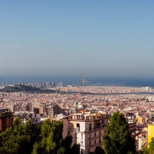 Image similar to skyline of barcelona from vallvidrera