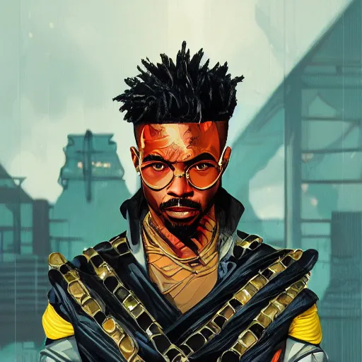 Prompt: a matte painting of killmonger, drip, diamonds shining, stylish, by sachin teng