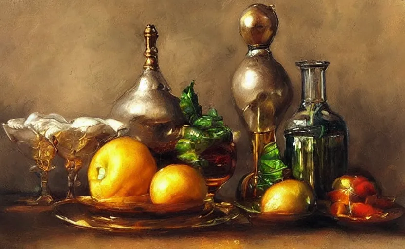 Image similar to Alchemy amazing still life composition. By Konstantin Razumov, chiaroscuro, highly detailded