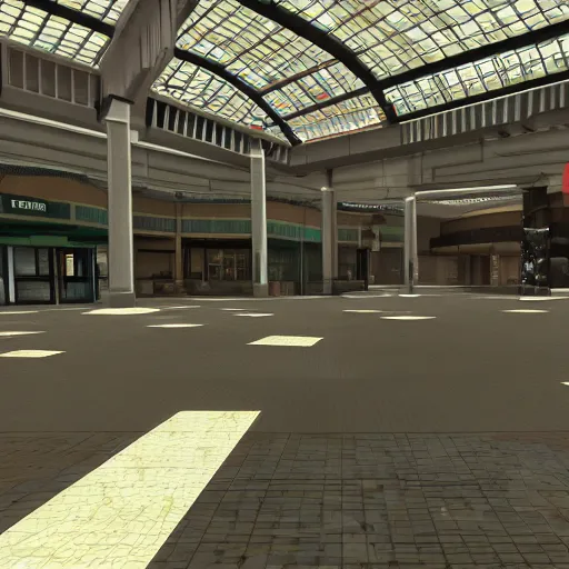 Image similar to an empty mall in garry's mod