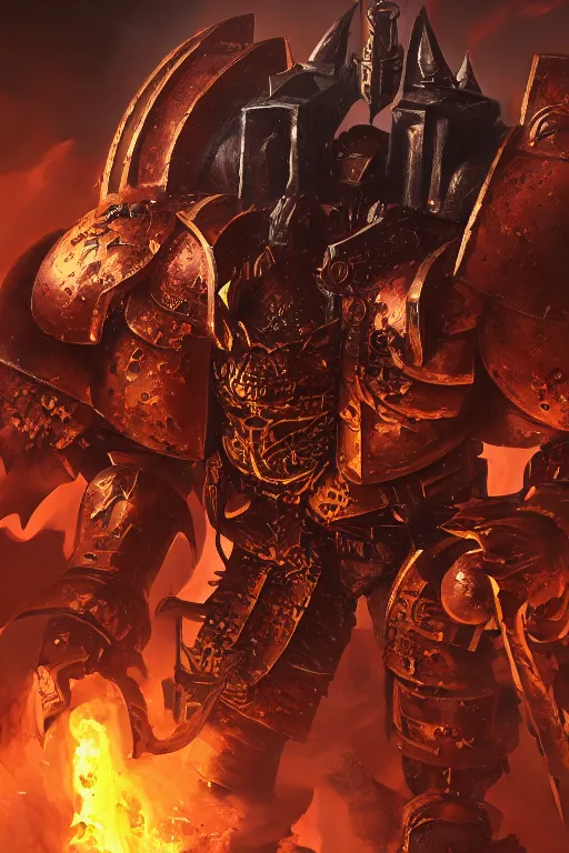 Image similar to a 🐉 warhammer 4 0 k horus heresy fanart - the primarchs emperor by johannes helgeson animated with vfx concept artist & illustrator global illumination ray tracing hdr fanart arstation zbrush central hardmesh 8 k octane renderer comics stylized