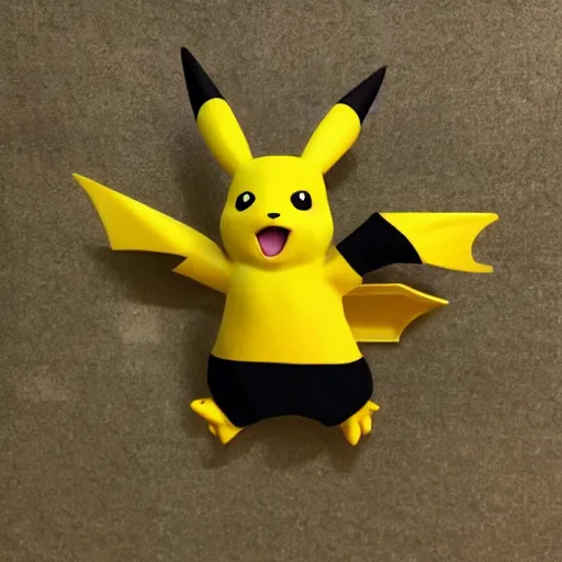 Image similar to merge of pikachu and a bat