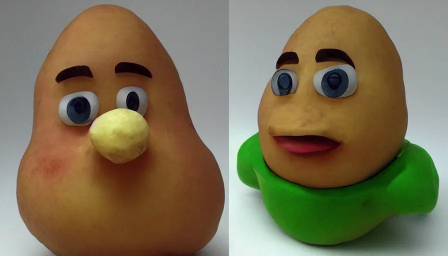 Prompt: “hyper realistic Mr. Potato Head”