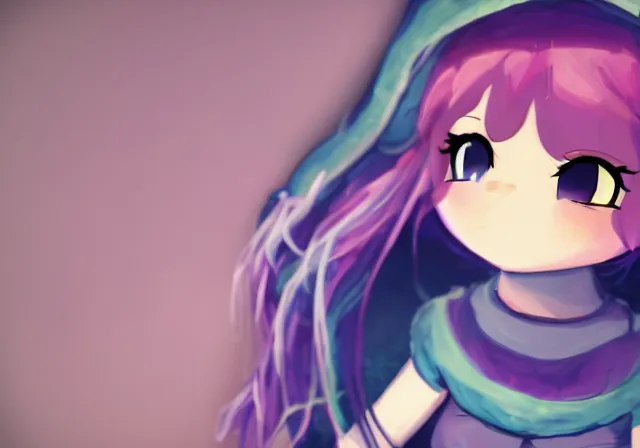 Prompt: Madeline from Celeste in HD 4K, anime girl, high quality