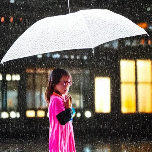 Image similar to Girl standing in a rainy weather with tiny droplets falling