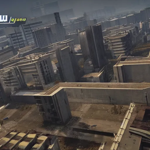 Prompt: a dystopian soviet brutalist city background for grand theft auto 5 loading screen, very detailed, high quality photo, designed by David Adjaye, sculped by Kengo Kuma