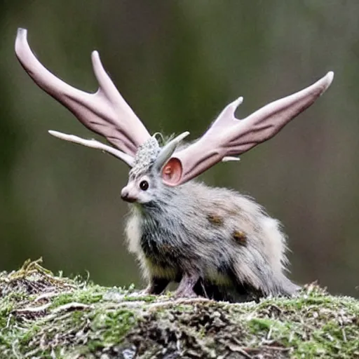 Prompt: a cute wolpertinger
