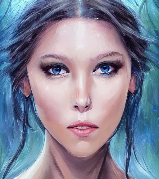 Prompt: Masterpiece. Beautiful Female face portrait. reddit.com/r/fantasy_art/top