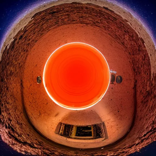Image similar to tiny planet mars as an anthropomorphic Toronto tourist guide,dramatic cinematic lighting