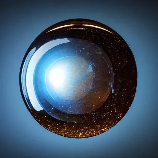 Prompt: professional photo of the magical element of druidic earth, glass perfectly round sphere hovering in the air, arcane magic, ultra detailed, dramatic lighting, caustics