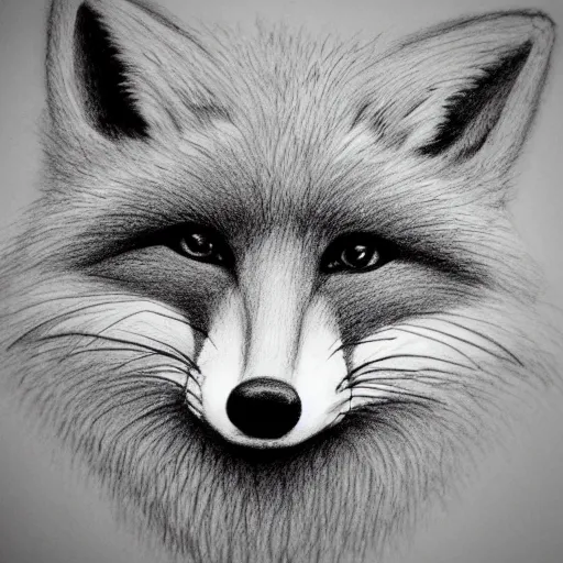 Prompt: photoreal sketch of a cute anthropomorphic furry fox, drawn in pencil, insanely detailed