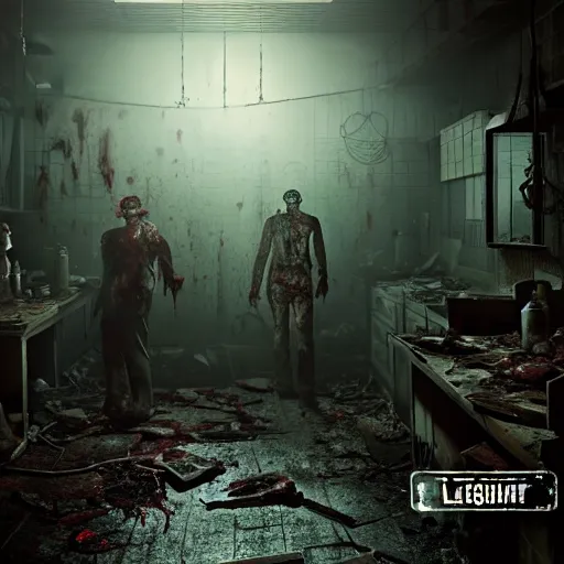 Image similar to fallout 5, butcher angry horror zombie, portrait, indoors dilapidated butchery interior, atmospheric lighting, intricate, volumetric lighting, grimdark, daytime, sharp focus, deep colours, ultra intricate detailed, octane render, unreal engine, by leesha hannigan, ross tran, thierry doizon, kai carpenter, ignacio fernandez rios