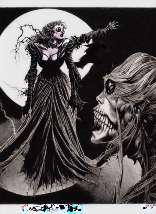 Prompt: The Mistress of Halloween by bernie wrightson