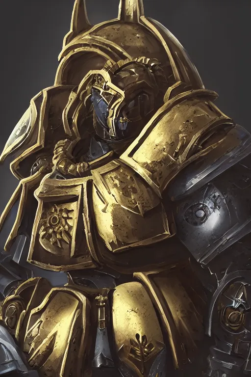 Image similar to armor portrait heros warhammer 4 0 k horus heresy fanart - the primarchs emperor by johannes helgeson animated with vfx concept artist & illustrator global illumination ray tracing hdr fanart arstation zbrush central hardmesh 8 k octane renderer comics stylized