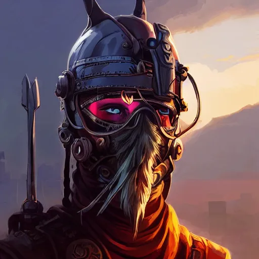 Image similar to cyberpunk viking helmet mask warrior goddess robot ninja fantasy, art gta 5 cover, official fanart behance hd artstation by jesper ejsing, by rhads, makoto shinkai and lois van baarle, ilya kuvshinov, ossdraws