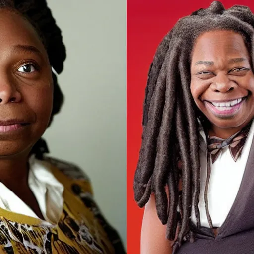 Image similar to photo of a person who looks like a mixture between whoopi goldberg and levar burton