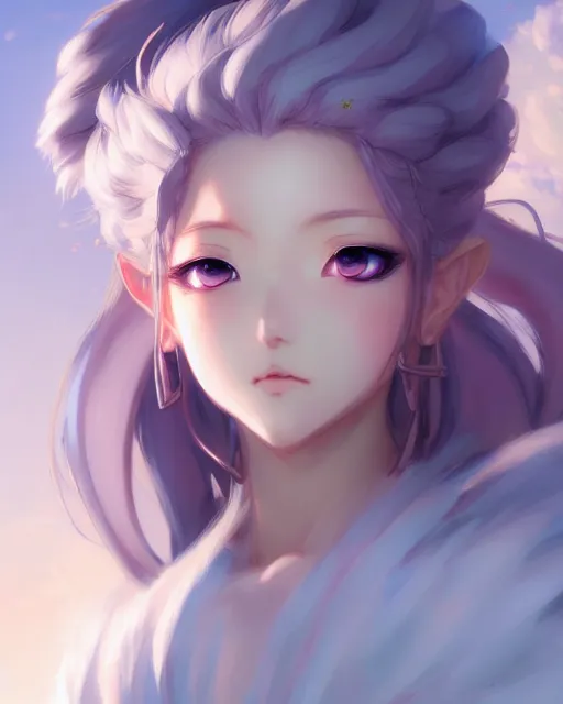 Prompt: character concept art of a an anime cloud goddess | | cute - fine - face, pretty face, realistic shaded perfect face, fine details by stanley artgerm lau, wlop, rossdraws, james jean, andrei riabovitchev, marc simonetti, and sakimichan, tranding on artstation