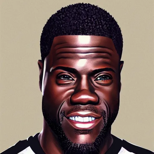 Image similar to super tall kevin hart, ultra realistic, hyper detailed, digital painting,