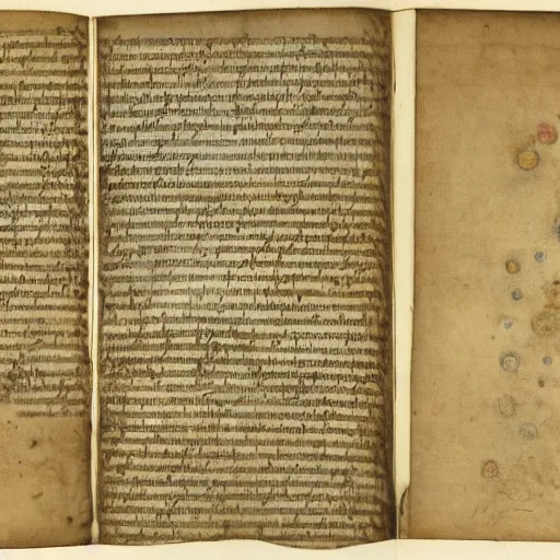 Prompt: pages from the newly discovered 2nd volume of the Voynich manuscript