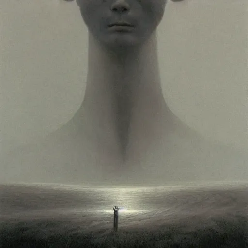 Image similar to helios, beksinski