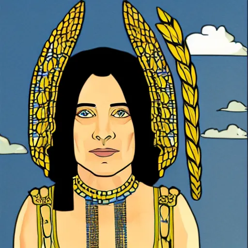 Image similar to cleopatra with the face of walter white