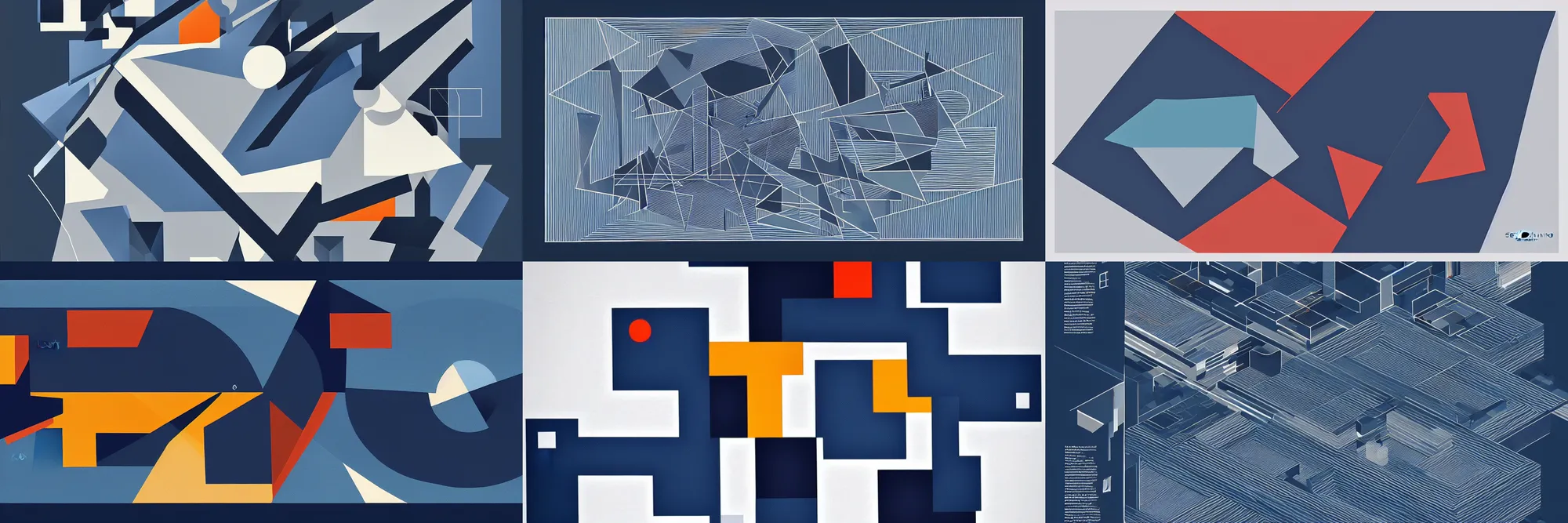 Prompt: layers, infographics, diagram, abstract, avangard, suprematism, art by stenberg brothers, behance, artstation, 2 0 2 2, very detailed, dark blue, cold color
