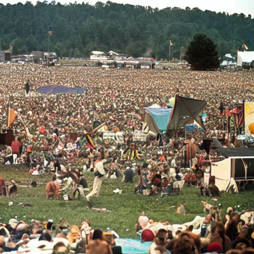 Image similar to a detailed diorama of the woodstock festival in 1 9 6 9