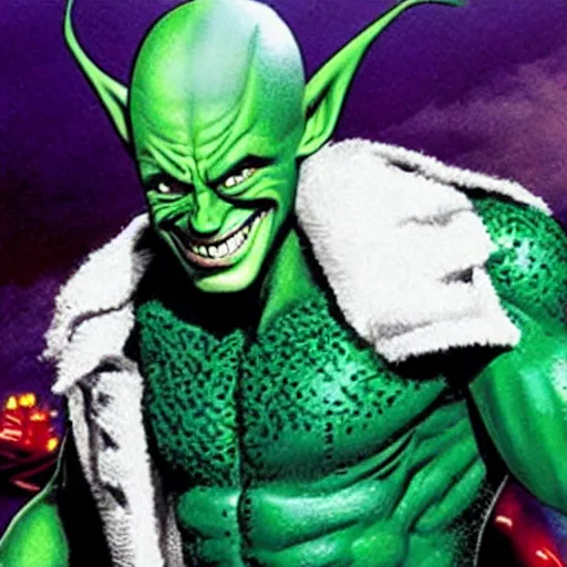 Image similar to Adam Sandler as the Green Goblin