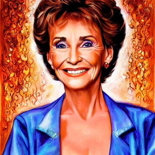 Prompt: portrait of judge judy, by josephine wall