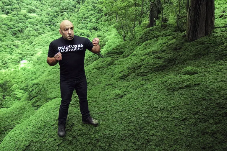 Prompt: joe rogan in green hell