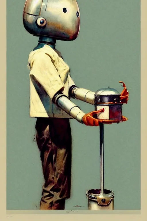 Image similar to ( ( ( ( ( 1 9 5 0 s retro future android robot mobile icecream vendor. muted colors., ) ) ) ) ) by jean - baptiste monge,!!!!!!!!!!!!!!!!!!!!!!!!!