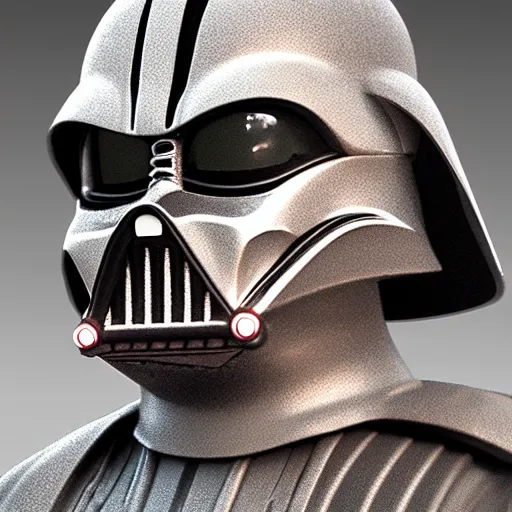 Image similar to artstation darth vader bobble head, small but fierce, very detailed, portrait, high contrast, unreal engine 5